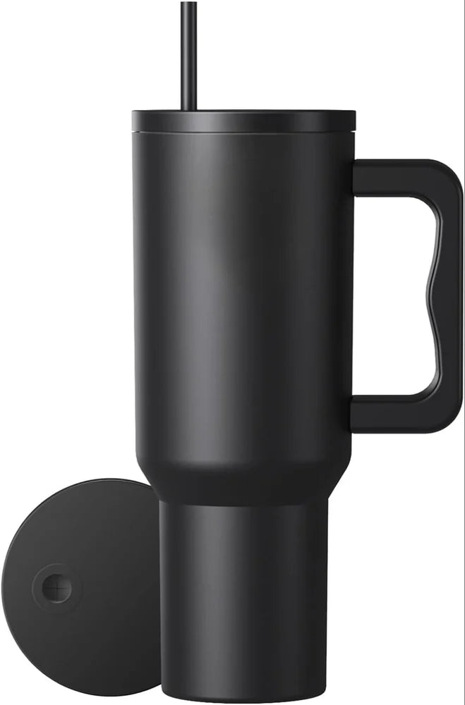Flowsta HydraTumbler – 40 oz Premium Stainless Steel Tumbler with Handle & Straw | Leak-Proof Travel Mug